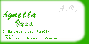 agnella vass business card